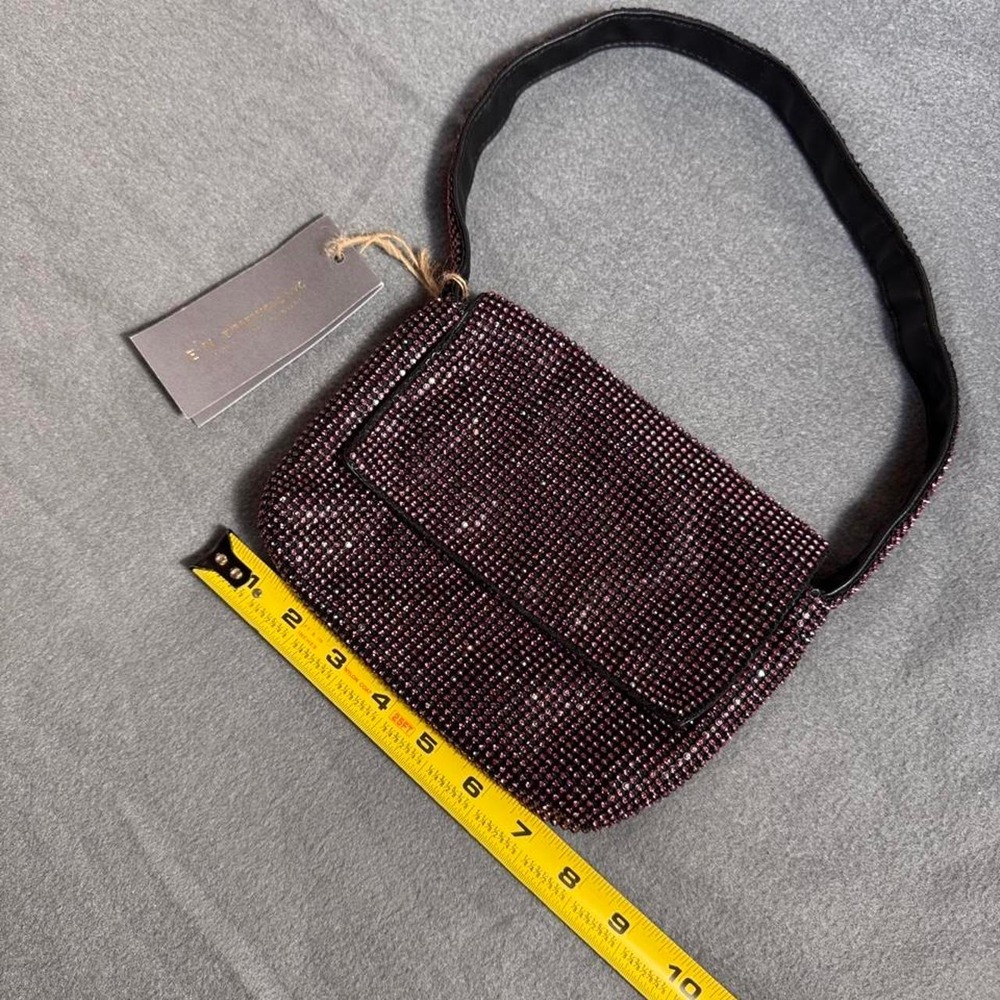 Pink Rhinestone Shoulder Bag NWT Y2K McBling Glam 2000s Expressions NYC - Picture 2 of 8
